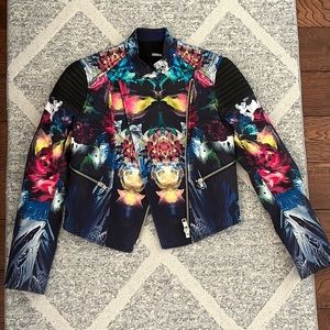 Nicholas floral biker jacket size 0 or Xs